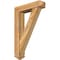 Ekena Millwork Traditional Arts and Crafts Rough Sawn Bracket w/ Offset Brace, Western Red Cedar, 6"W x 24"D x 36"H BKT0604X24X36TRA03RWR - alternate 1